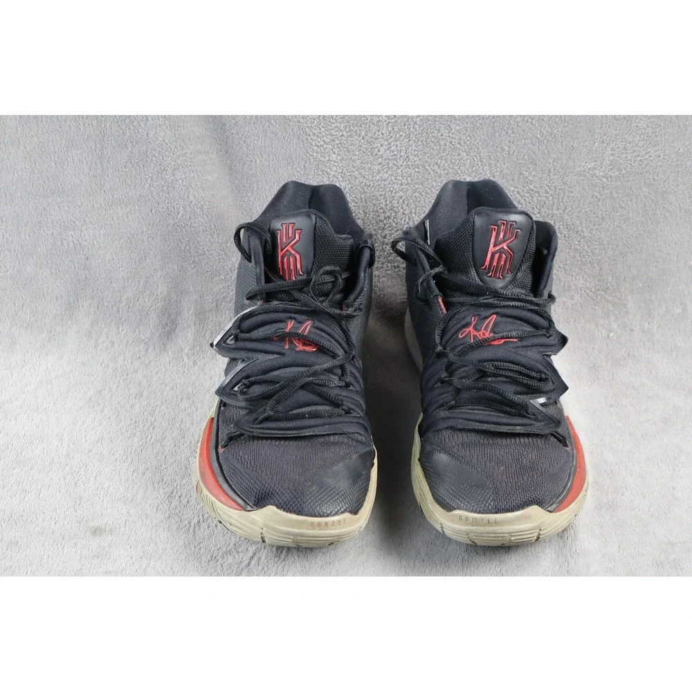 Nike Kyrie 5‎ Shoes Mens Size 11.5 Black Red Mid Top Basketball AO2918-600